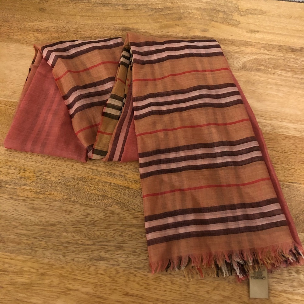 Burberry silk cashmere blend scarf